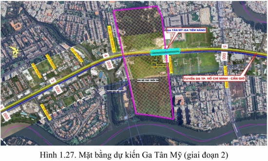 bản đồ ga Tân Mỹ