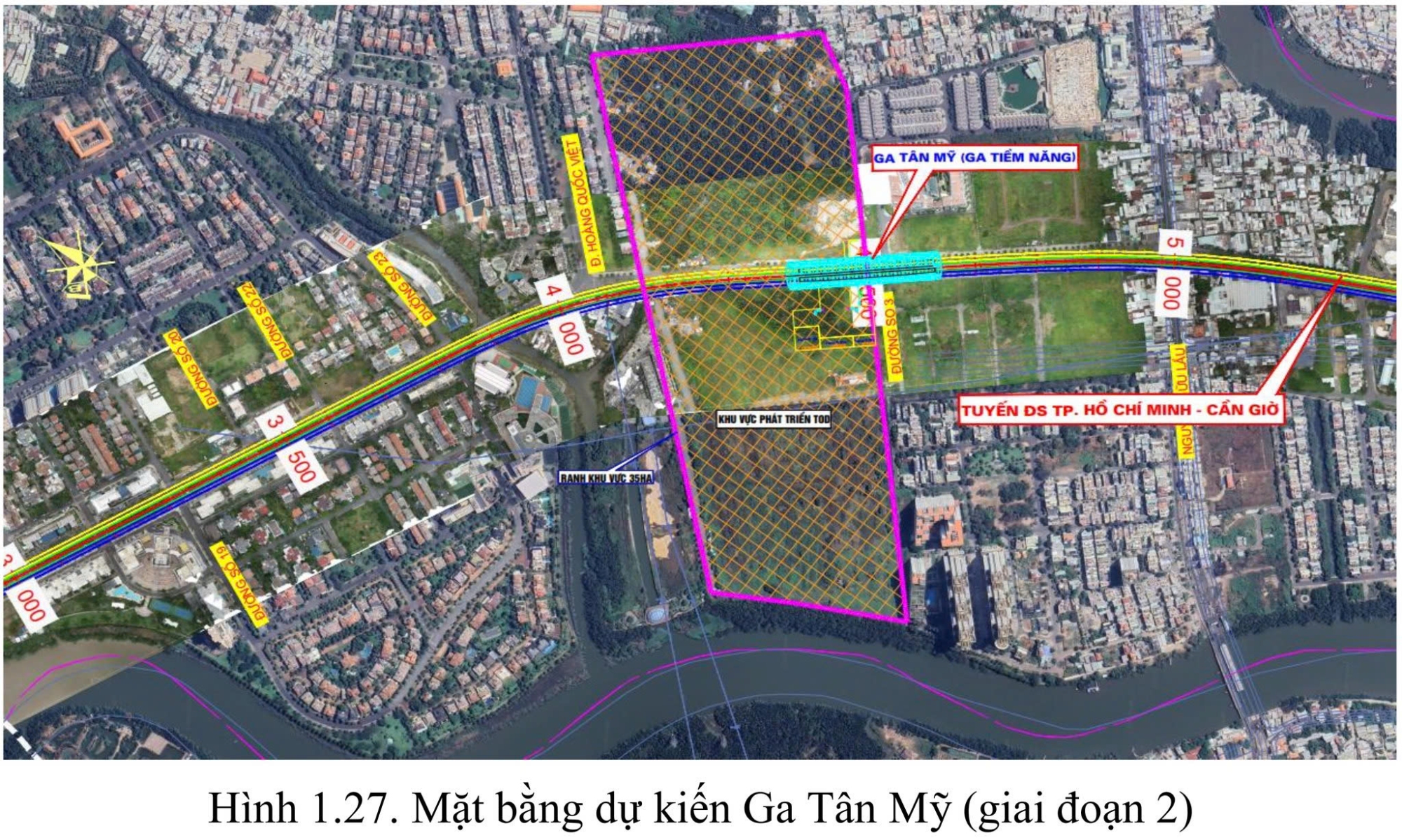 bản đồ ga Tân Mỹ